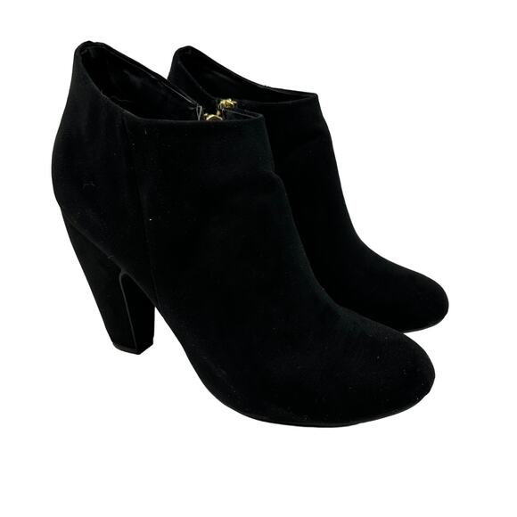 Mossimo Vonnie Ankle Bootie Women's Size 9 Black Boot Faux Suede Round Toe - Picture 1 of 7